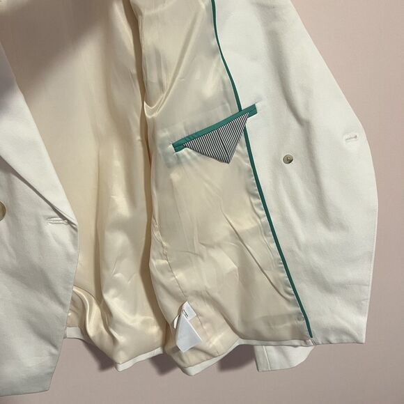NWT J. Crew Devon Blazer in Bi-Stretch Cotton Blend in Ivory Size 20 Style BP412 - Picture 8 of 14
